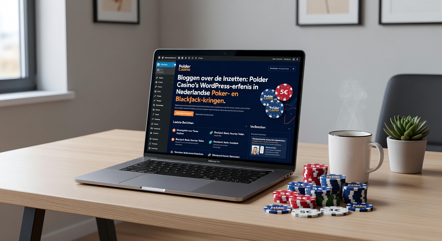 Archiefbeeld van een WordPress-dashboard met Polder Casino-blogposts over pokerstrategieën, typisch voor de Nederlandse gokscene rond 2014