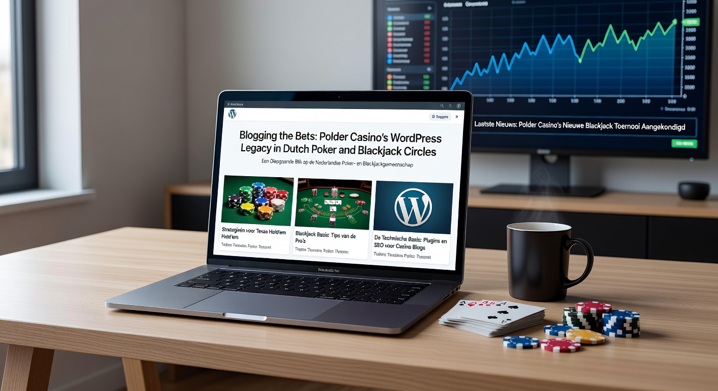 Schermafbeelding van een klassieke Polder Casino WordPress-post uit 2014, met grafieken over blackjack odds en poker pot berekeningen voor Nederlandse lezers
