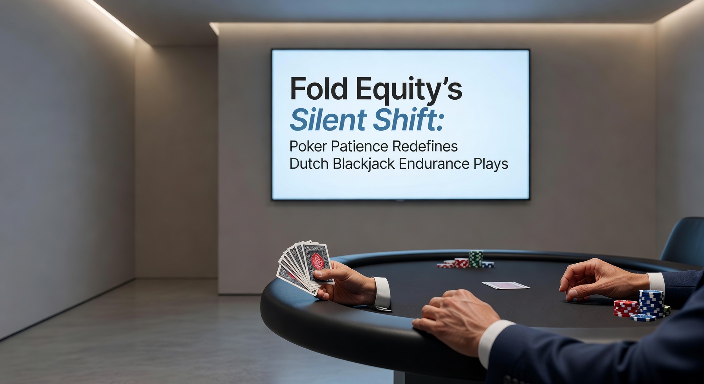 Een poker tafel met kaarten en fiches, symboliserend fold equity in actie tijdens een spannende hand