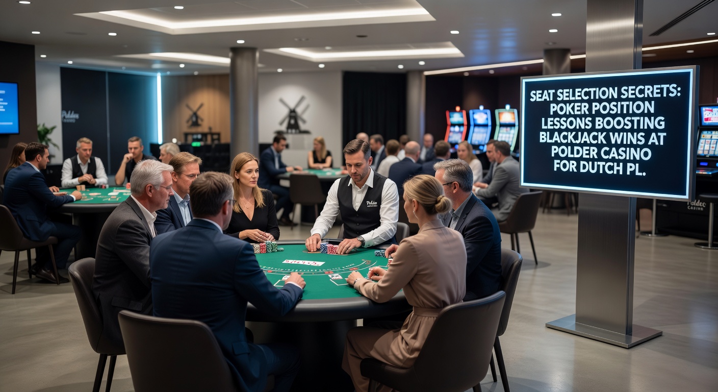 Pokerkaart met button-positie naast een blackjackhand, illustrerend de strategie-overlap bij Polder Casino