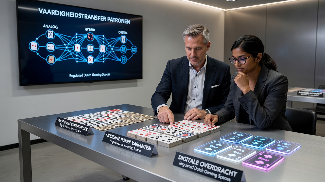 Illustratie van kaartspellen en vaardigheidsoverdracht in Nederlandse casino's