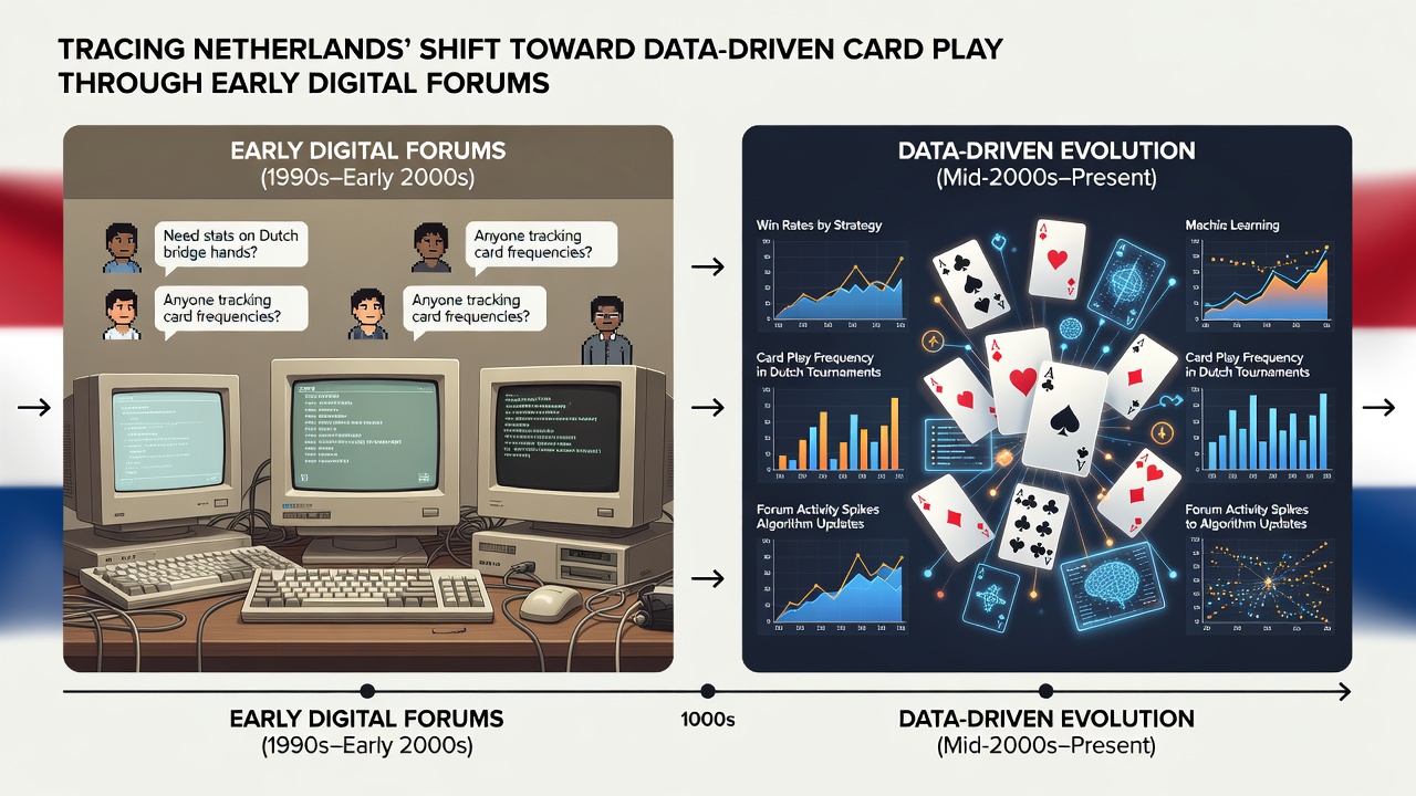 Grafieken en tabellen uit vroege Nederlandse pokerforums die de overgang naar data-analyse illustreren
